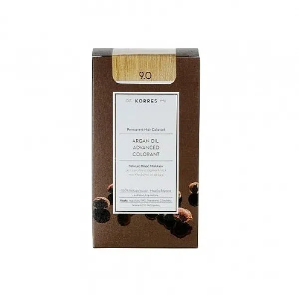 KORRES ARGAN OIL ADVANCED COLORANT ΒΑΦH ΜΑΛΛΙΩΝ 9.0 ΞΑΝΘΟ ΠΟΛΥ ΑΝΟΙΚΤΟ 50 ML
