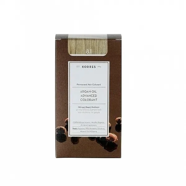 Korres Argan Oil Advanced Colorant 8.1 Ξανθό Ανοικτό Σαντρέ