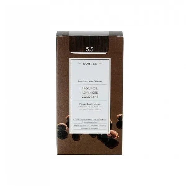 Korres Argan Oil Advanced Colorant 5.3 Καστανό Ανοιχτό Μελί
