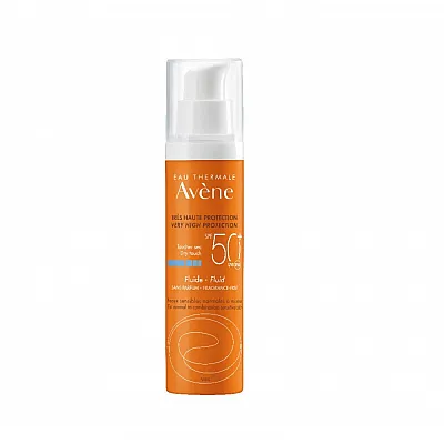 Avene Solaire Fluide SPF50+ Sans Parfum Αντηλιακή Λεπτόρρευστη Κρέμα Προσώπου Χωρίς Άρωμα, για Κανονικό προς Μικτό Δέρμα, 50ml