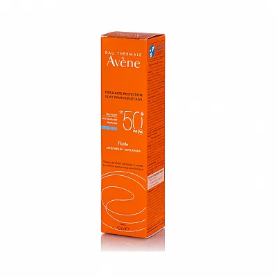 Avene Solaire Fluide SPF50+ Sans Parfum Αντηλιακή Λεπτόρρευστη Κρέμα Προσώπου Χωρίς Άρωμα, για Κανονικό προς Μικτό Δέρμα, 50ml