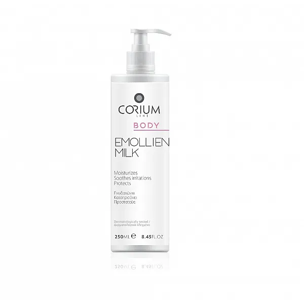 Corium Line Body Emollient Milk (250ml) - Ενυδατικό Γαλάκτωμα για Πρόσωπο και Σώμα
