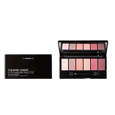Korres Volcanic Minerals The Ruby Nudes Eyeshadow Palette Παλέτα Σκιών 1 τεμάχιο