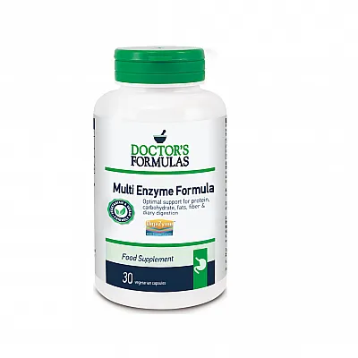 Doctor's Formulas Multi Enzyme Formula Διευκολύνει την Πέψη & Συμβάλλει στη Λειτουργία των Πεπτικών Ενζύμων, 30 caps