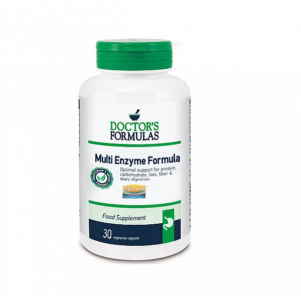 Doctor's Formulas Multi Enzyme Formula Διευκολύνει την Πέψη & Συμβάλλει στη Λειτουργία των Πεπτικών Ενζύμων, 30 caps