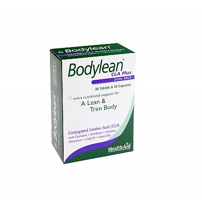 Health Aid BODYLEAN CLA Plus CoQ10, Amino Acids, Green Tea, 30 caps & 30 tablets