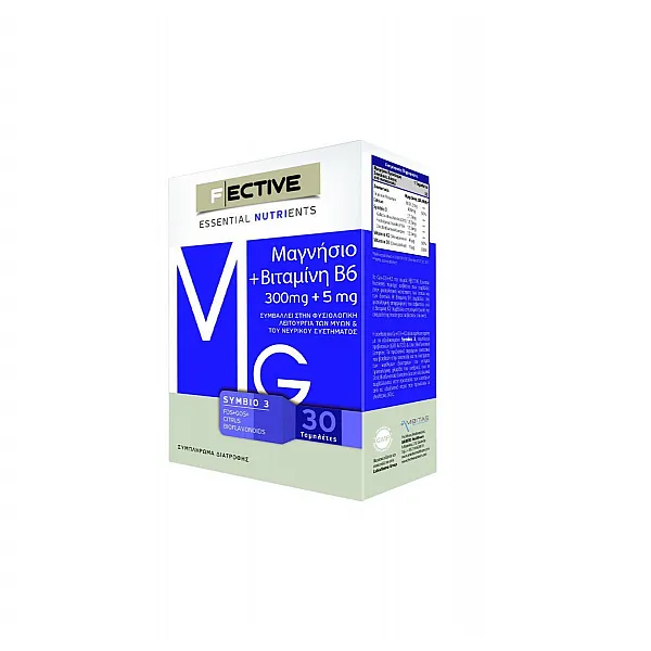 F Ective Μαγνήσιο 300mg & Βιταμίνη Β6 30tabs