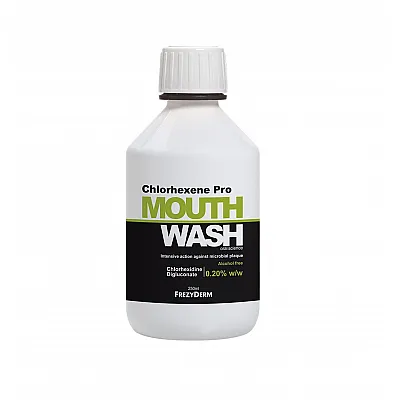 Frezyderm Chlorhexene Pro Mouthwash Oral Solution for Enhanced Action on Microbial Plaque, 250ml