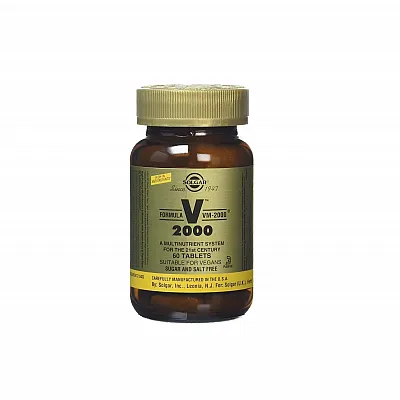 SOLGAR VM-2000™ Υψηλής Ισχύος Φόρμουλα Βιταμινών, Μετάλλων & Άλλων Θρεπτικών Στοιχείων 60tabs