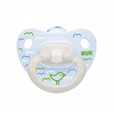 Nuk Happy Days Ορθοδοντική Πιπίλα Σιλικόνης Blue BIrds 0-6m 1τμχ