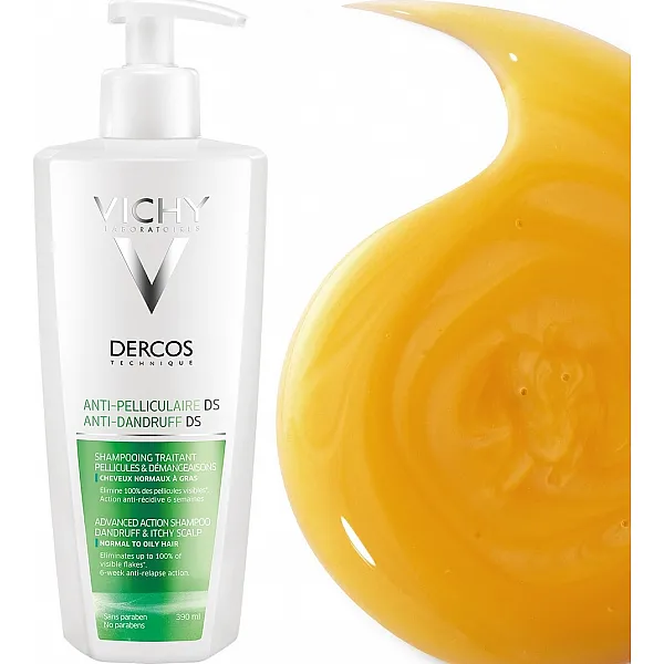 Vichy Dercos Anti-Dandruff Αντιπυτιριδικό Σαμπουάν για Κανονικά - Λιπαρά Μαλλιά, 390ml
