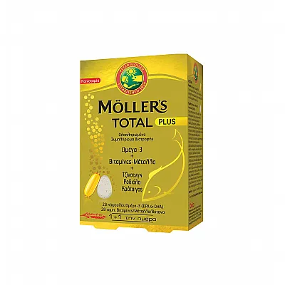 MOLLER'S Total Plus Συμπλήρωμα Διατροφής 28 Κάψουλες & 28 Ταμπλέτες