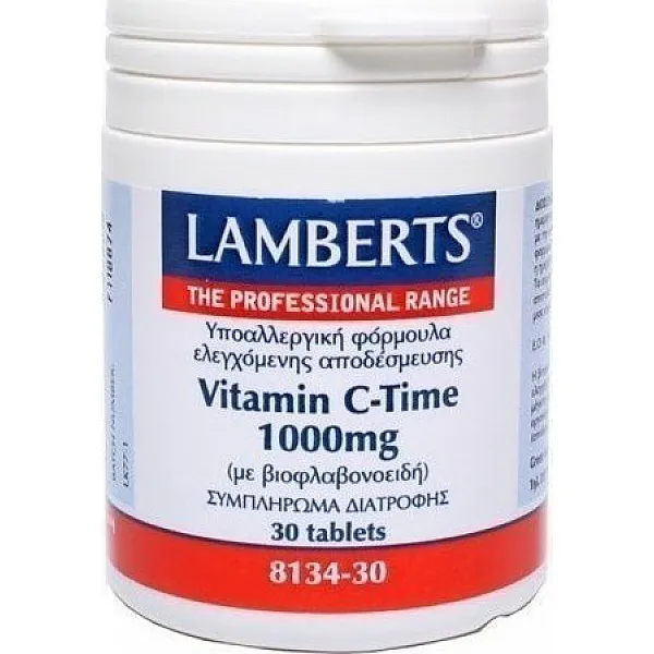 Lamberts Vitamin C 1000mg Time Release Βιταμίνη C Βραδείας Απελευθέρωσης 30 Tablets