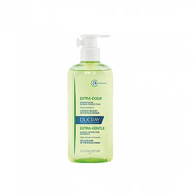 Ducray Promo Extra-Doux Shampooing Pump, Shampoo for Frequent Use 400ml