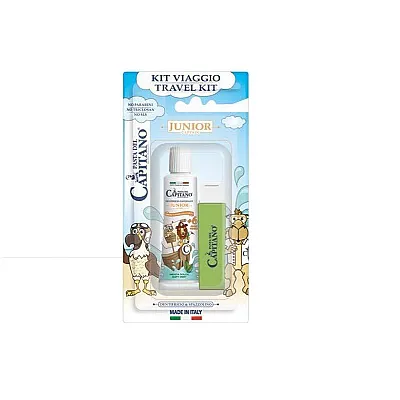 Pasta Del Capitano Παιδικό Travel Kit Οδοντόβουρτσα & Junior Captain 6+ Οδοντόκρεμα με Γεύση Απαλής Μέντας 20ml.