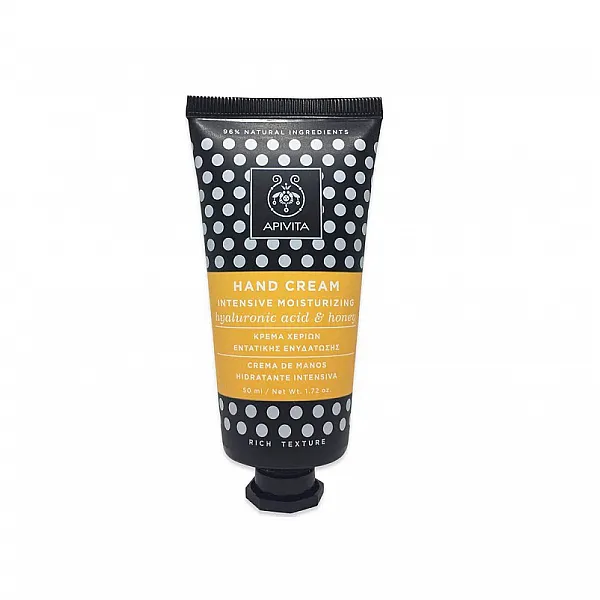 Apivita Intensive Moisturizing Hand Cream Hyaluronic Acid & Honey Κρέμα Χεριών Εντατικής Ενυδάτωσης Πλούσιας Υφής, 50ml