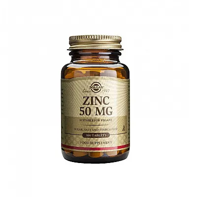 Solgar Zinc Gluconate 50mg,100tabs.