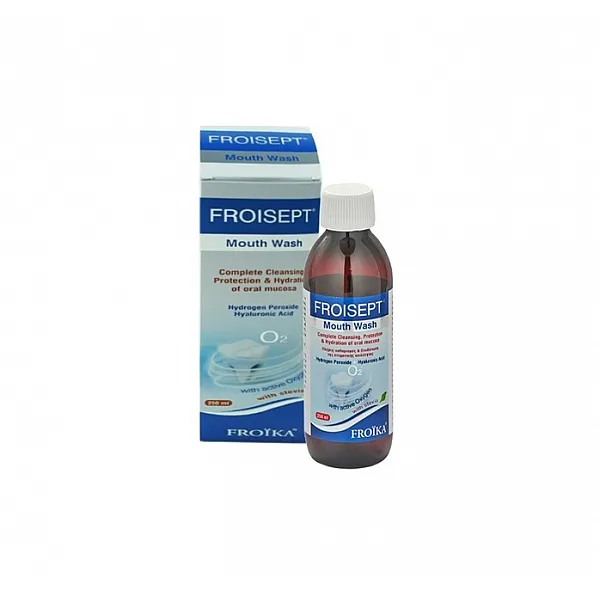 Froika Froisept Mouth Wash Στοματικό Διάλυμα για Πλήρη Καθαρισμό & Ενυδάτωση της Στοματικής Κοιλότητας, 250ml με Στέβια