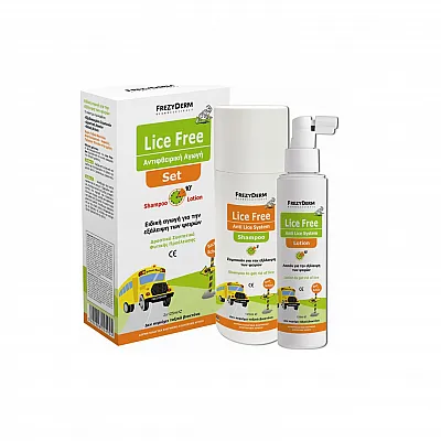 Frezyderm Lice Free Set Sampoo 125ml + Lotion 125ml + Toothed Comb