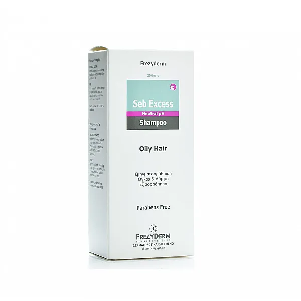 Frezyderm Seb Excess Shampoo Απαλό Σαμπουάν που Ρυθμίζει & Εξισορροπεί τη Λιπαρότητα, 200ml