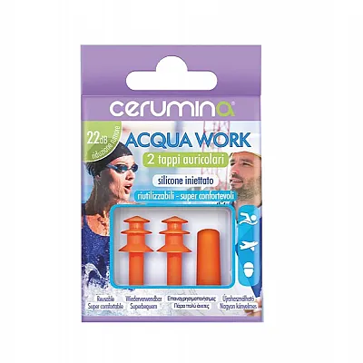 Cerumina Acqua Work Ωτοασπίδες Σιλικόνης 2τμχ