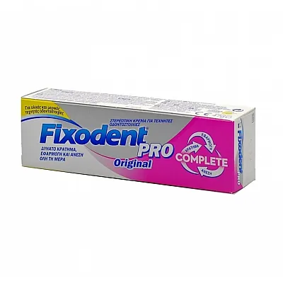Fixodent Pro Original, Fixing Cream for Artificial Denture, 47gr