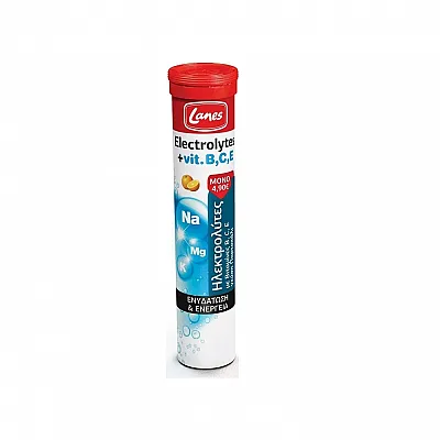 Lanes Electrolytes + Vits B, C & E, 20 eff.tabs
