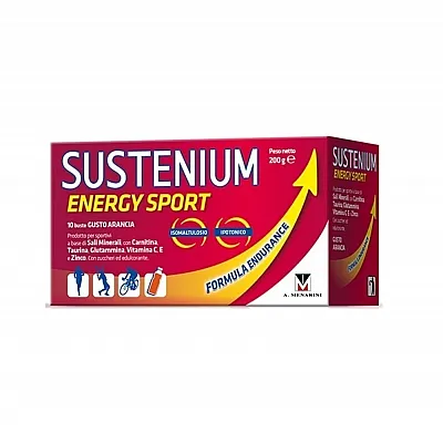 Sustenium Energy Sport Συμπλήρωμα για Αθλητές, με γεύση πορτοκάλι, 10 sachets