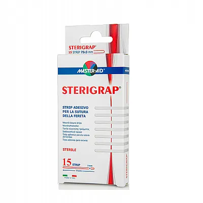 Master Aid Sterigrap - Ταινία Σύγκλησης Τραύματος, 15 strip