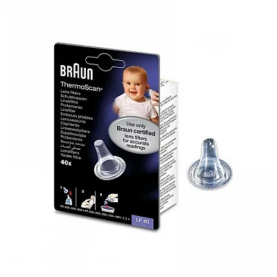 Braun LF40 Spare Filters for Braun ThermoScan Ear Thermometers, 40 pieces