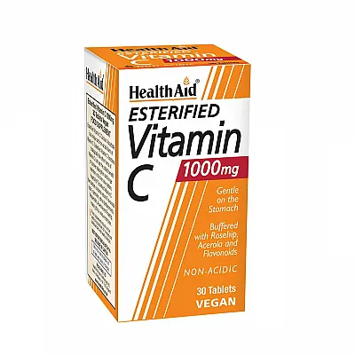 Health Aid Esterified Vitamin C 1000mg Βιταμίνη C με Μορφή Ασκορβικού Ασβεστίου, 30tabs