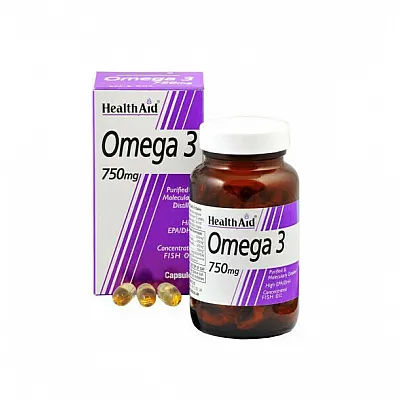 HealthAid Omega 3 750mg (EPA 425mg, DHA 325mg), 60 caps