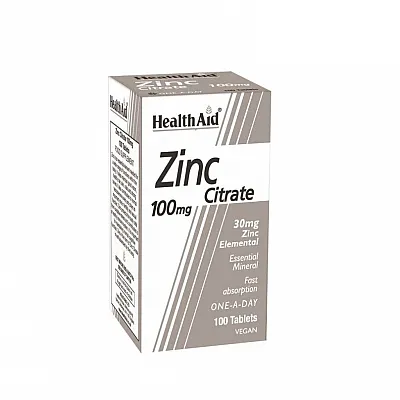 Health Aid Zinc Citrate 100mg 100tab