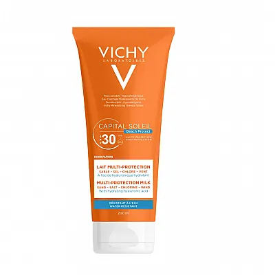 Vichy Capital Soleil Beach Protect Multi-Protection Milk SPF30 Αντιηλιακό Γαλάκτωμα Πολλαπλής Προστασίας, 200ml