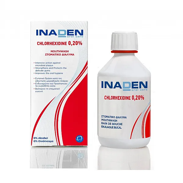 Inaden Chlorhexidine 0,20% Mouthwash 250ml - Στοματικό Διάλυμα με Χλωρεξιδίνη