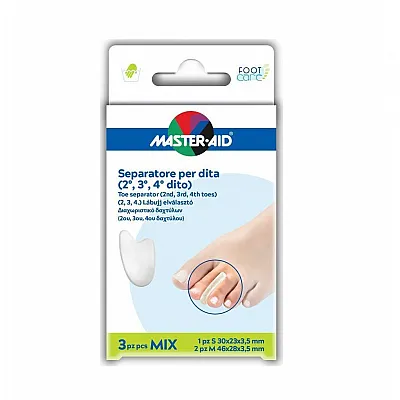 Master Aid Foot Care - Διαχωριστικό Δαχτύλων Mix (2ου, 3ου, 4ου Δαχτύλου), 3τμχ. (373.34)