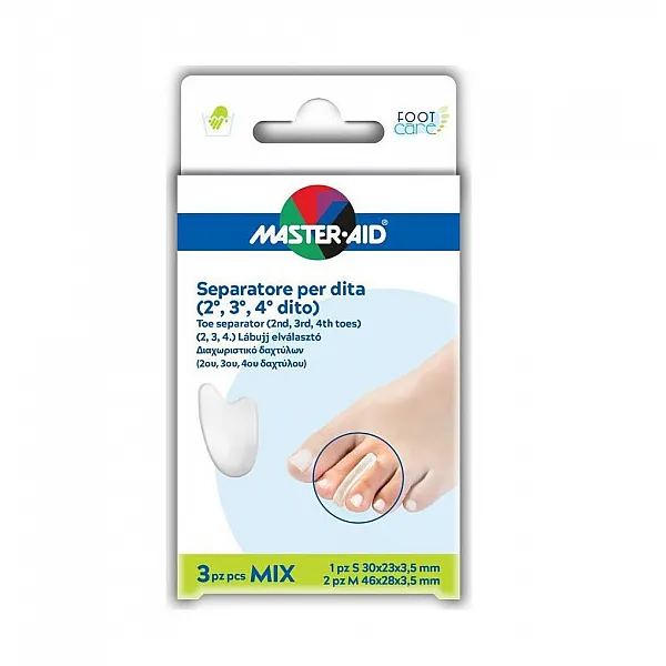 Master Aid Foot Care - Διαχωριστικό Δαχτύλων Mix (2ου, 3ου, 4ου Δαχτύλου), 3τμχ. (373.34)