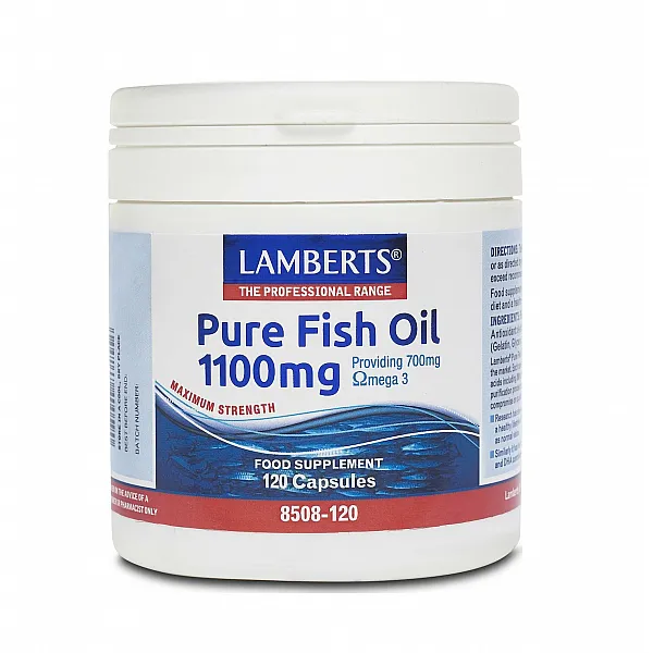 Lamberts Συμπλήρωμα Διατροφής Pure Fish Oil Ιχθυέλαιο 1100mg 8508 120Caps