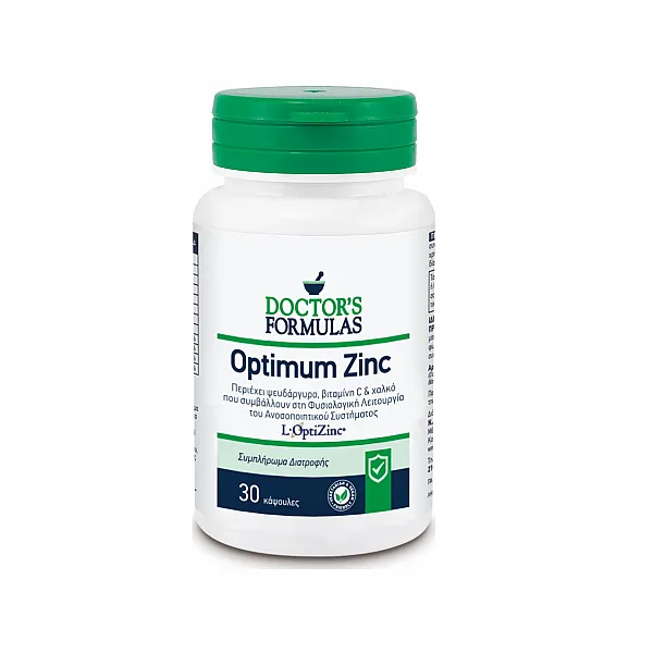 Doctor's Formulas Optimum Zinc με Ψευδάργυρο που Ενισχύει το Ανοσοποιητικό Σύστημα, 30caps