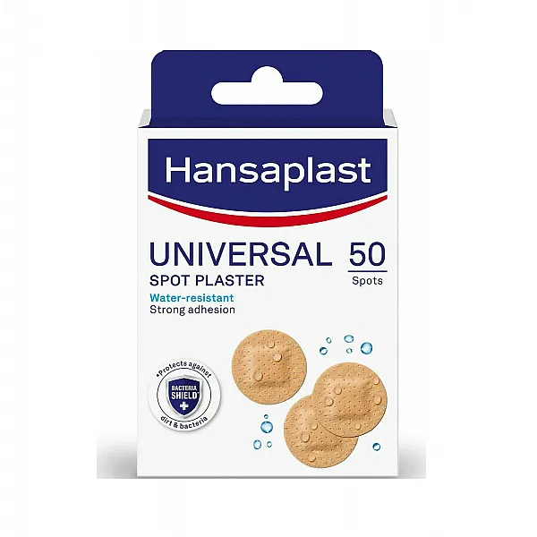 Hansaplast Universal Spot Plaster Στρογγυλά Επιθέματα για την Κάλυψη & Προστασία Μικρών Πληγών, 50τεμ