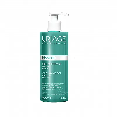 Uriage Hyseac Cleansing Gel Τζελ Καθαρισμού Προσώπου & Σώματος για τη Λιπαρή Επιδερμίδα με Τάση για Ακμή, 500ml