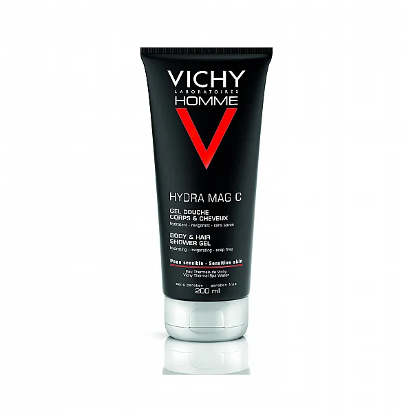 Vichy Homme for Man Hydra Mag - C Shower Gel Ανδρικό Τονωτικό Gel Ντους για Σώμα & Μαλλιά, 200ml