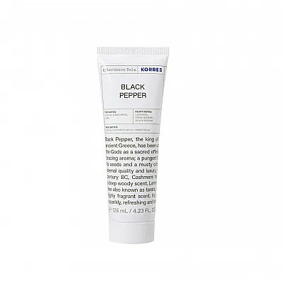 Korres Black Pepper Πακέτο προσφοράς Aφρόλουτρο, 250ml & Γαλάκτωμα για Μετά το Ξύρισμα, 125ml, 1σετ