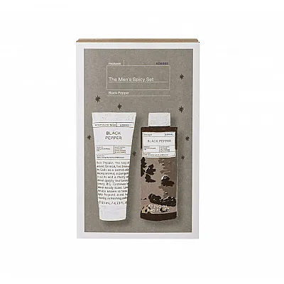 Korres Black Pepper Πακέτο προσφοράς Aφρόλουτρο, 250ml & Γαλάκτωμα για Μετά το Ξύρισμα, 125ml, 1σετ