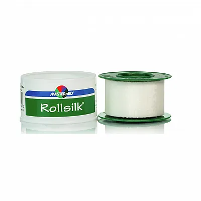 Master Aid - Rollsilk Ρολό Μετάξι (Λευκό) Διάστασης 5Mx2,5Cm