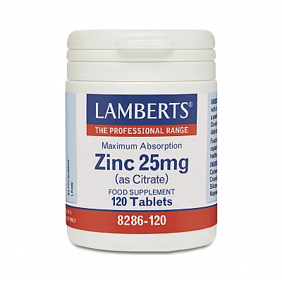 Lamberts Zinc Citrate 25mg Zinc Supplement, 120 tabs