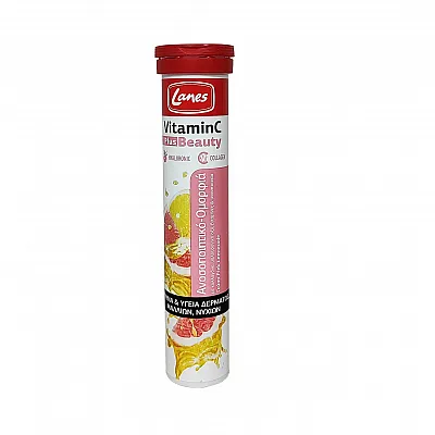 Lanes Vitamin C Plus Beauty Pink Lemonade 500mg 20 αναβράζοντα δισκία