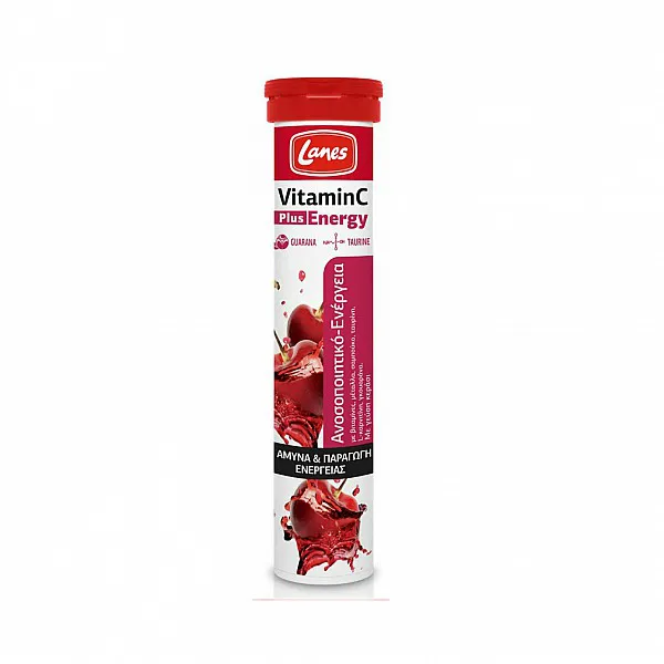 Lanes Vitamin C Plus Energy Κεράσι 500mg 20 αναβράζοντα δισκία