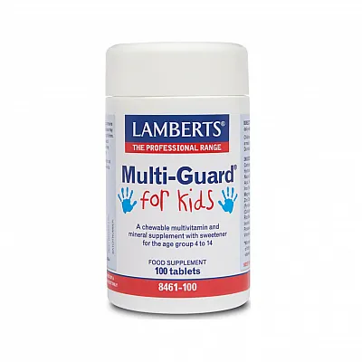 Lamberts Multi-Guard For Kids 100 Μασώμενες Ταμπλέτες