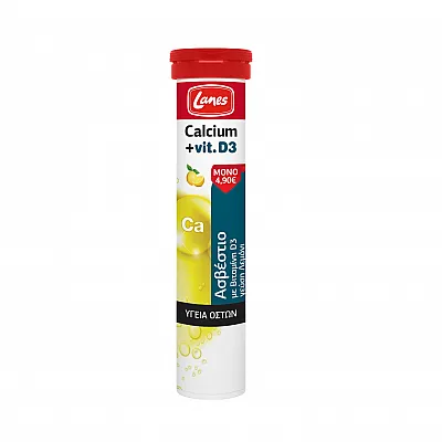Lanes Calcium + Vit D3, 20 eff.tabs